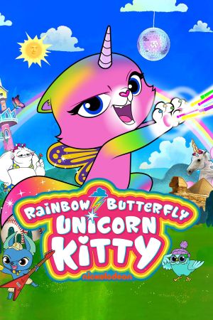 Regenbogen Schmetterling Einhorn Kitty